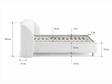 Кровать Сонум Valencia Кашемир Горчичный (с подъемным механизмом)
