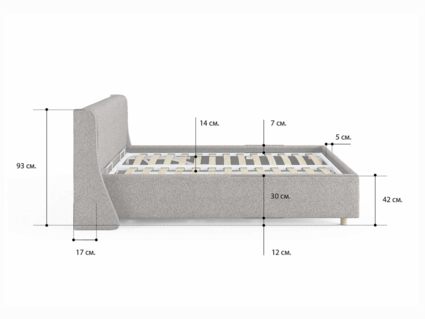 Кровать Сонум Barcelona Кашемир Бежевый 120х190