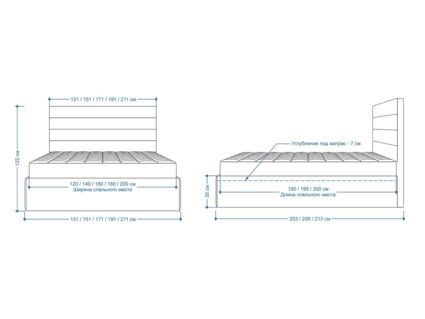 Кровать Lonax Кармела велюр Dolly-3 (с подъемным механизмом) 200х190