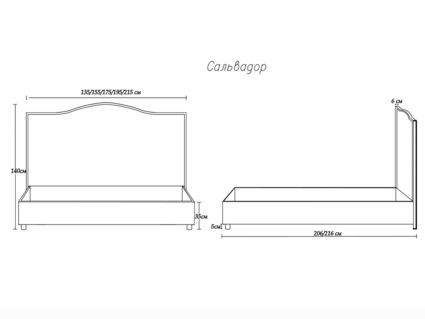 Кровать Димакс Сальвадор Нуар с подъемным механизмом 90х200