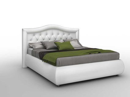 Кровать Sleeptek Premier 6 Экокожа White (с подъемным механизмом) 140х190