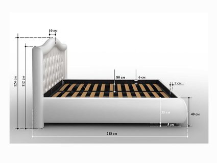 Кровать Sleeptek Premier 6 Экокожа White 253