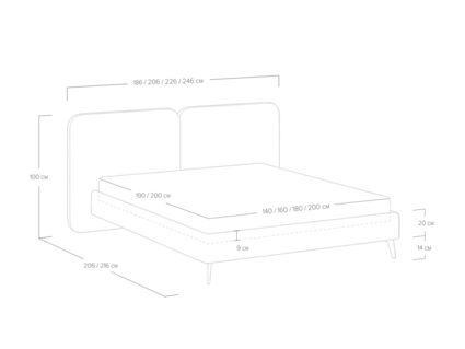 Кровать Сонум Brooklyn Экокожа Белая 160х190