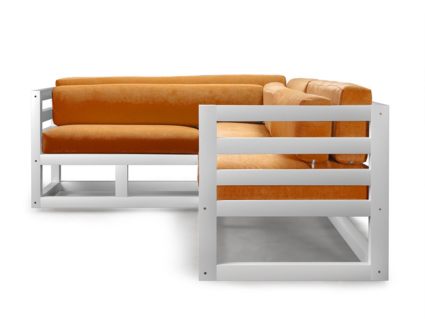 Диван Арско Магнус угловой трехместный оранжевый