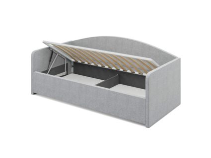 Кровать Сонум Uno Экокожа Платиновый перламутр (с подъемным механизмом) 80х190