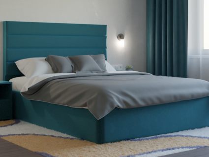 Кровать Lonax Кармела велюр Dolly-17 (с основанием) 180х200