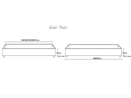 Кровать Димакс Риос Нуар с подъемным механизмом 120х190