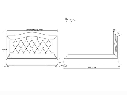 Кровать Димакс Эридан Агат с подъемным механизмом 140х190