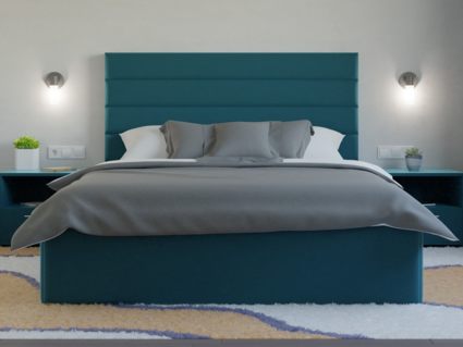 Кровать Lonax Кармела велюр Dolly-17 (с основанием) 180х200